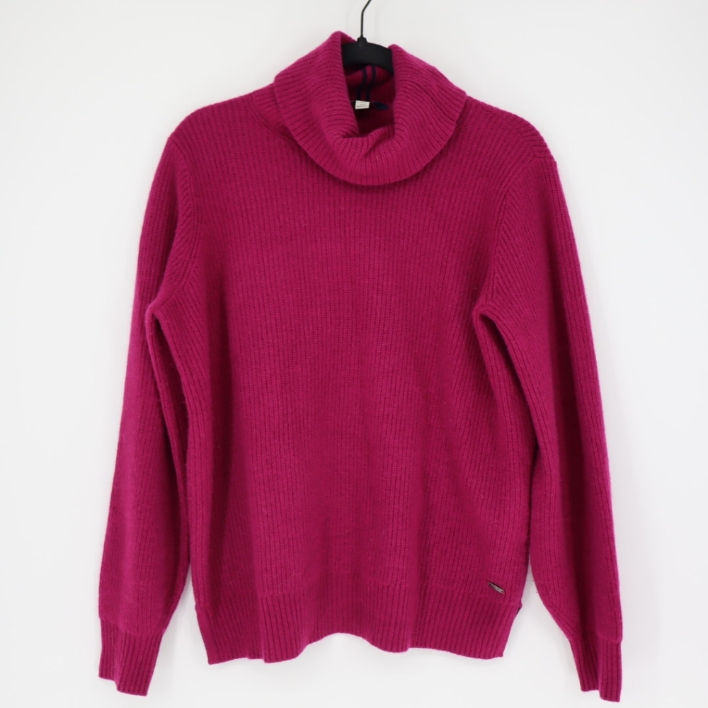 Joules Women's Wool Cashmere Turtleneck Sweater Size Small Burgundy Classic‎